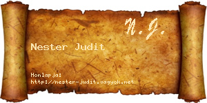 Nester Judit névjegykártya